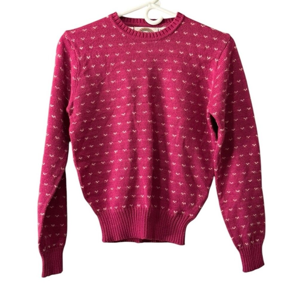 Eclipse Knitted Sweater Wool Blend Size Medium Long Sleeve Colorful 80's Vintage